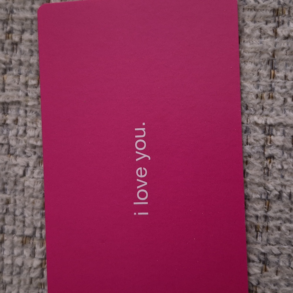 Pink 'I Love You' Card 15 NEW